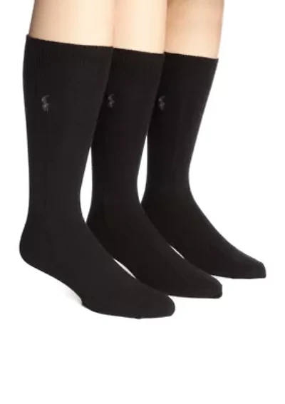 Big & Tall  3-Pack Combed Cotton Socks