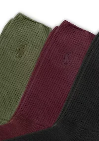 Garment Dyed Crew Socks - 3 Pack