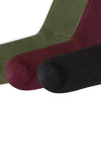 Garment Dyed Crew Socks - 3 Pack