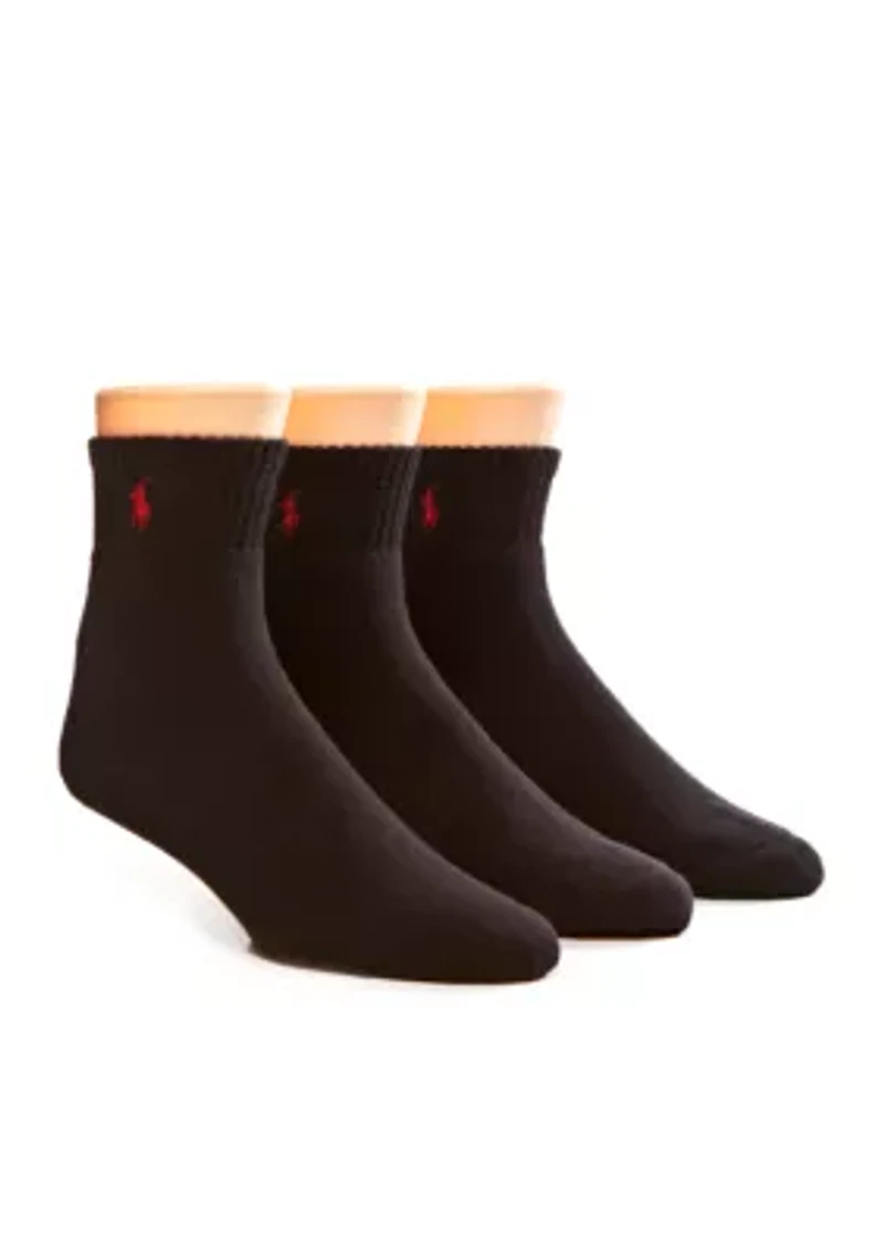 Big & Tall 3-Pack Athletic Crew Socks