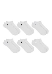 Low Cut Ribbed Socks - 6 Pack