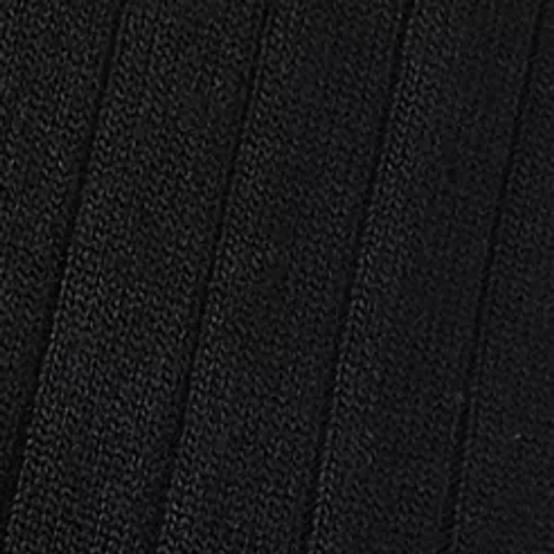 Contrast Heel and Toe Ribbed Crew Socks - 3 Pair