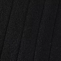 Contrast Heel and Toe Ribbed Crew Socks - 3 Pair