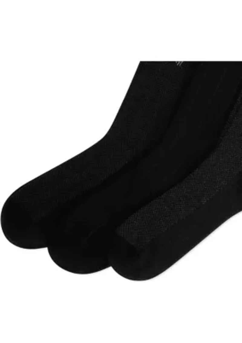 Classic Embroidered Cotton Socks - 3 Pack