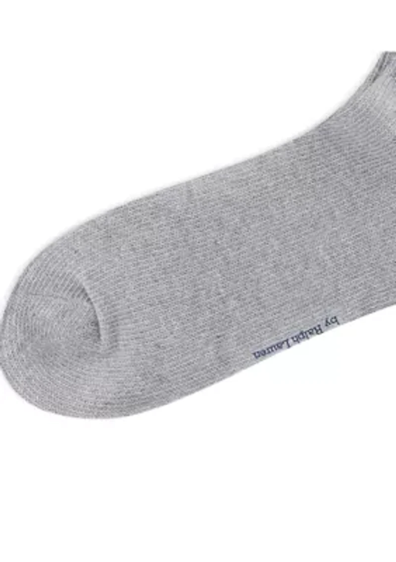 Embroidered Denim Bear Crew Socks