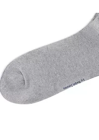 Embroidered Denim Bear Crew Socks