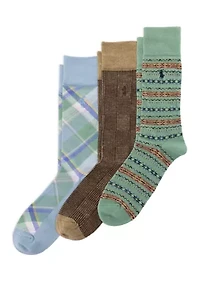 Pack of 3 Multi Print Dress Socks
