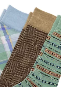 Pack of 3 Multi Print Dress Socks