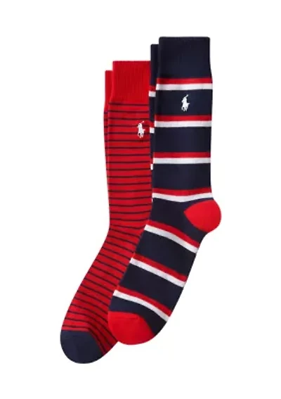 Americana Stripe Slack Socks - 2 Pack