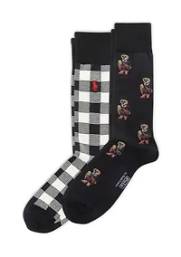 Holiday Bear Socks - 2-Pack 