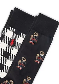 Holiday Bear Socks - 2-Pack 