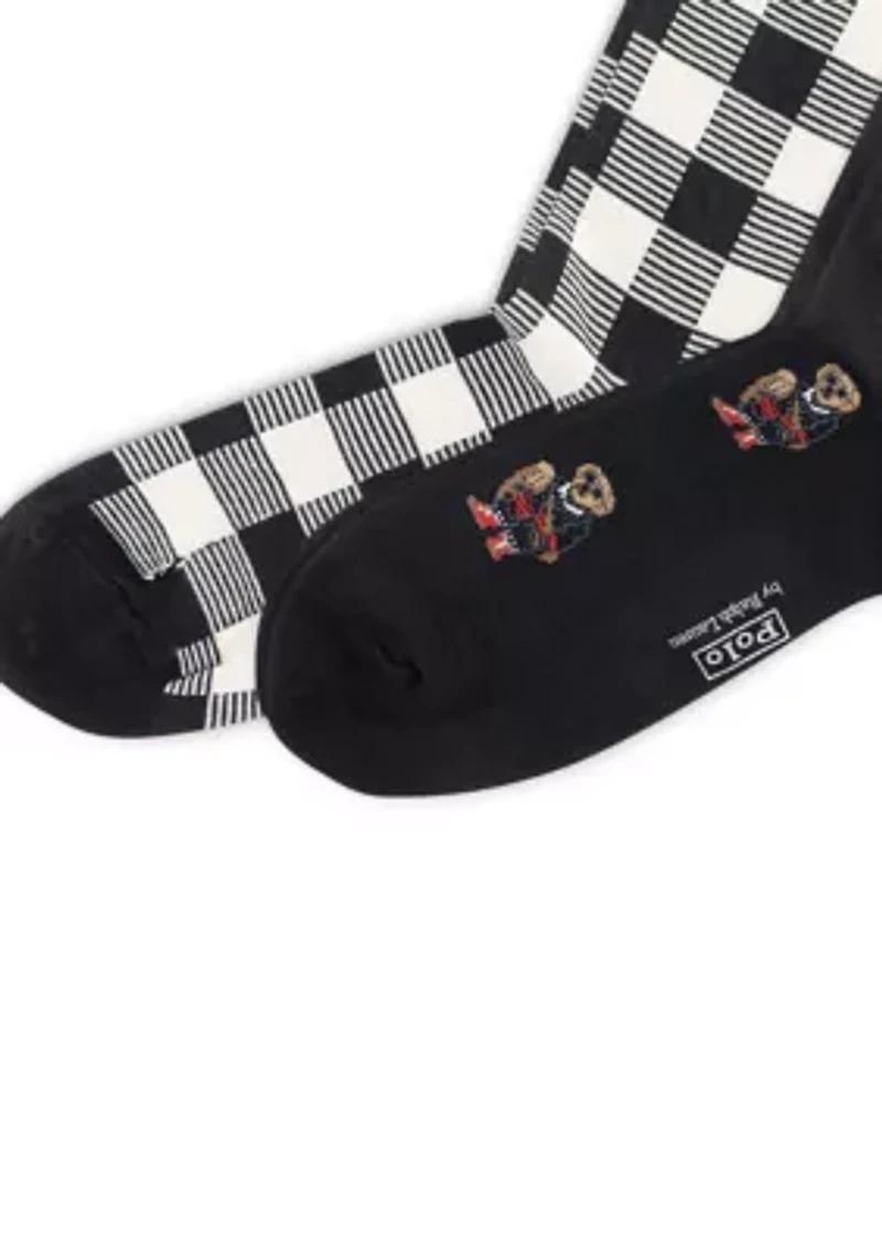 Holiday Bear Socks - 2-Pack 