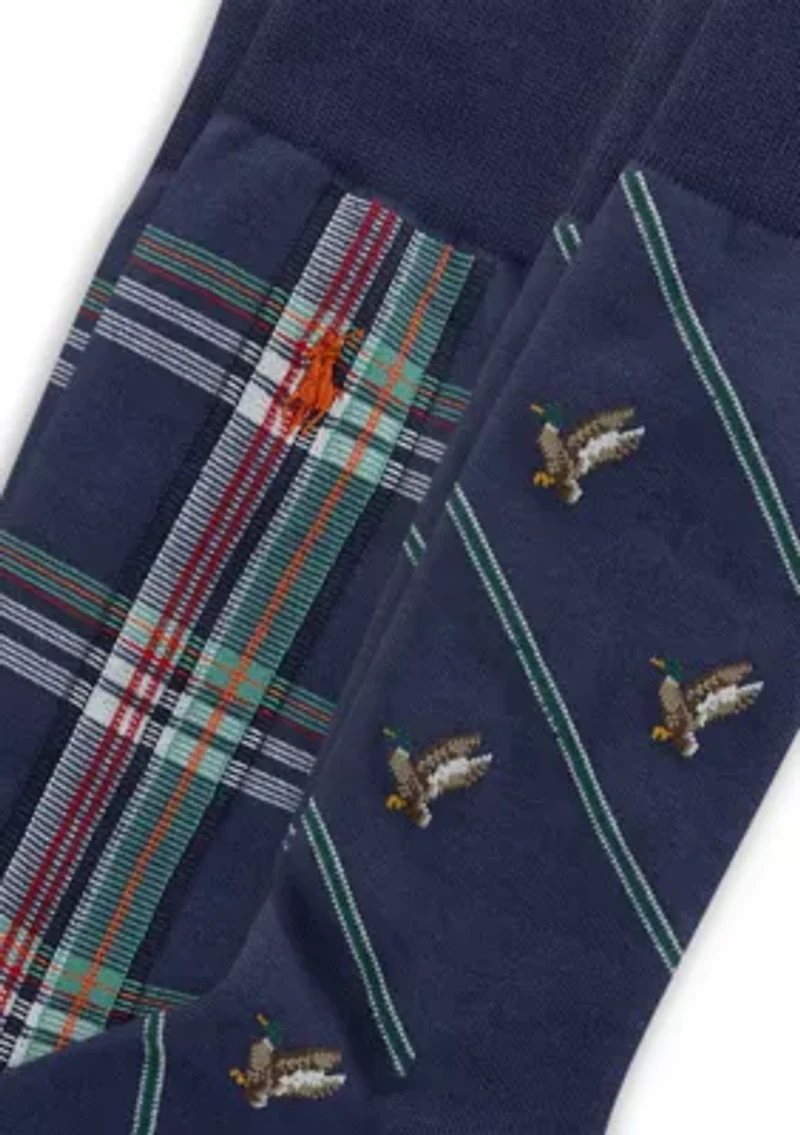 Critters and Plaids Socks - 2-Pack