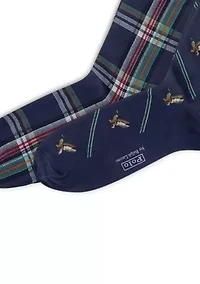 Critters and Plaids Socks - 2-Pack 