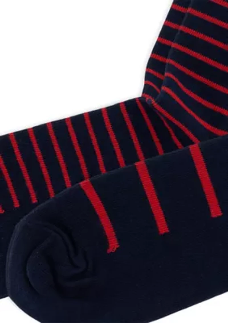 Pack of 2 Embroidered Flag & Stripes Socks