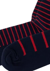 Pack of 2 Embroidered Flag & Stripes Socks