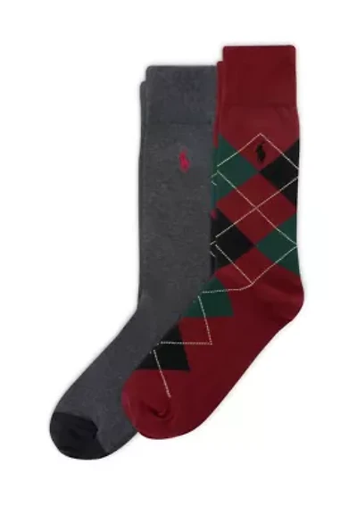 Argyle Slack Socks - 2 Pack