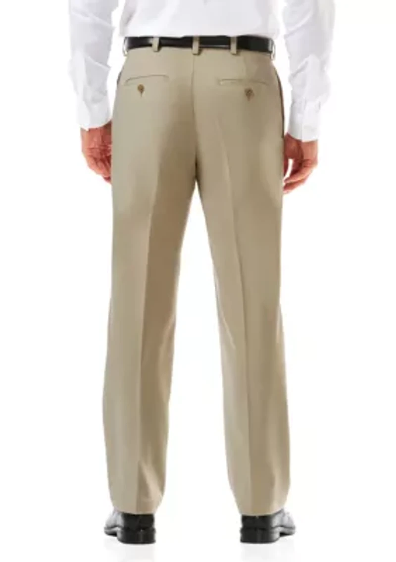 Cool 18 Pro Classic Fit Flat Front Hidden Expandable Waistband Pants
