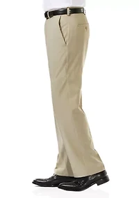 Cool 18 Pro Classic Fit Flat Front Hidden Expandable Waistband Pants