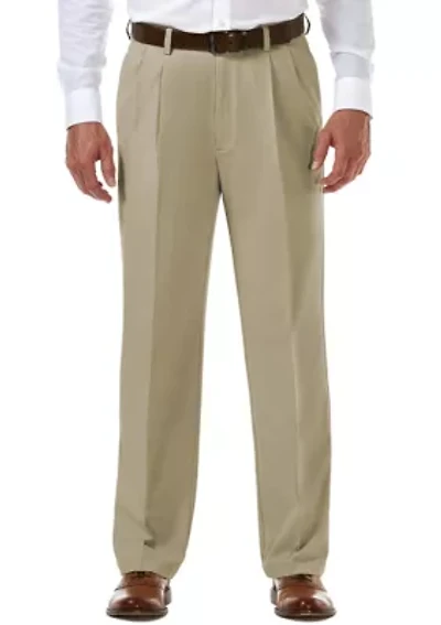 Cool 18 Pro Classic Fit Pleat Hidden Expandable Waistband Pants