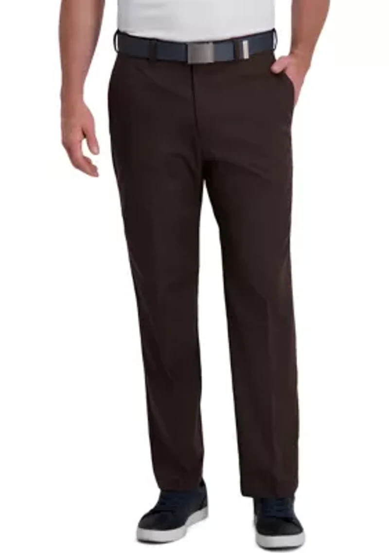 Men's Cool Right Performance Flex Solid Classic Fit Flat Front Pants