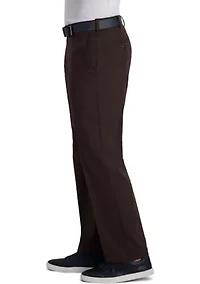 Men's Cool Right Performance Flex Solid Classic Fit Flat Front Pants