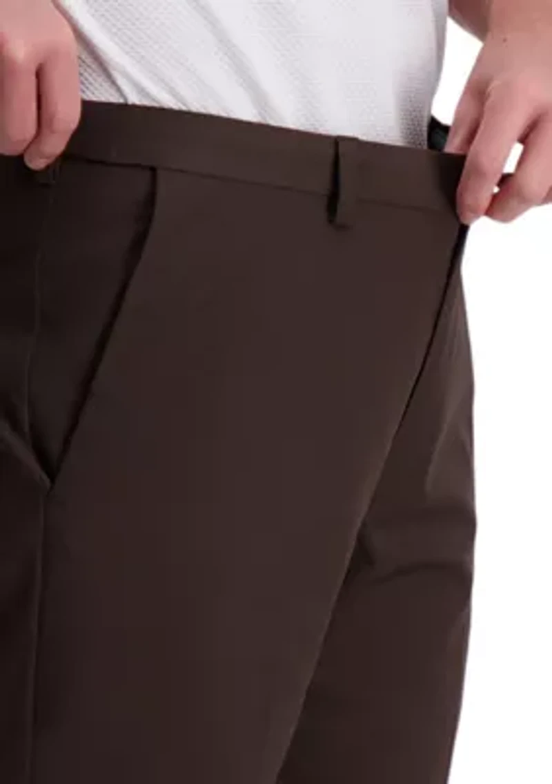 Men's Cool Right Performance Flex Solid Classic Fit Flat Front Pants