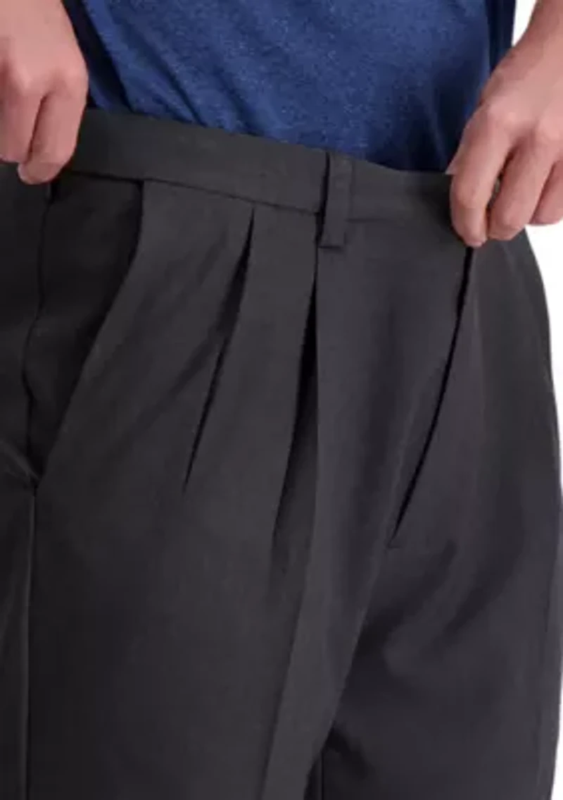Men's Cool Right Performance Flex Straight Classic Fit Pleat Pants