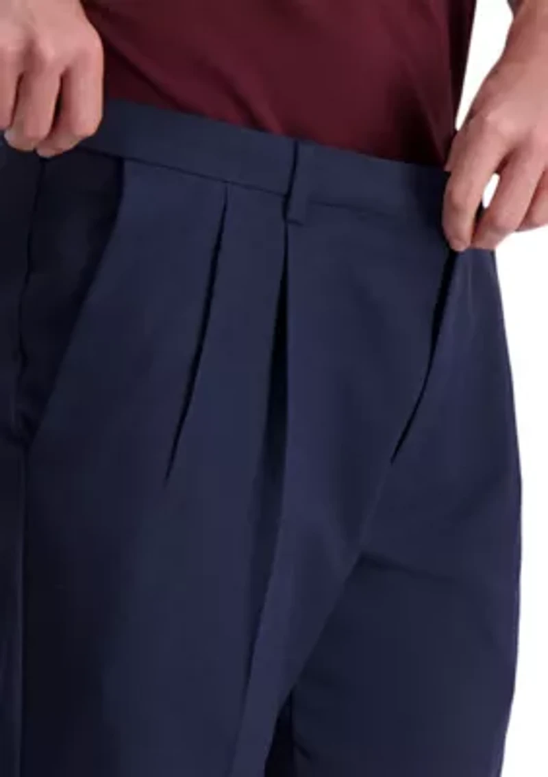 Men's Cool Right Performance Flex Straight Classic Fit Pleat Pants