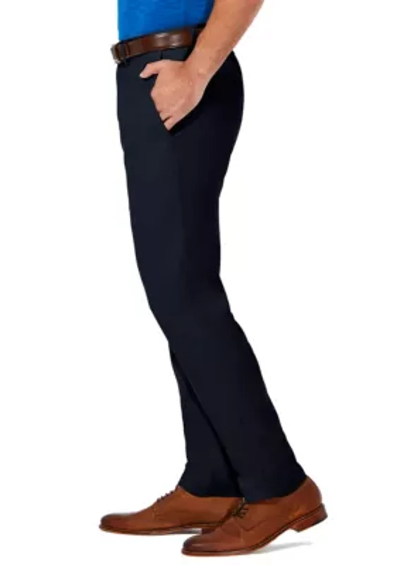 Slim Fit Premium Flex Waistband Flat Front Pants