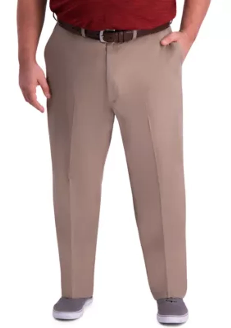 Big & Tall Premium Comfort Classic Fit Flat Front Khaki Pants
