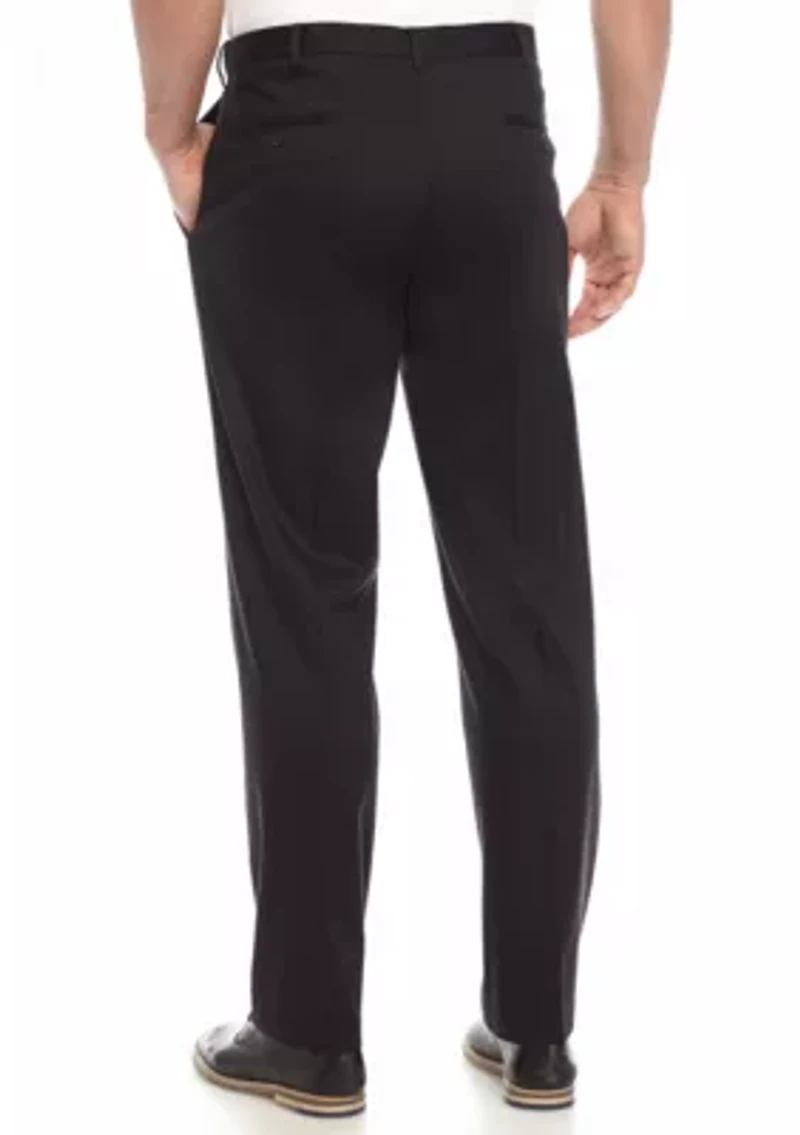 Big & Tall Premium No Iron Classic Fit Pleat Front Khaki Pants