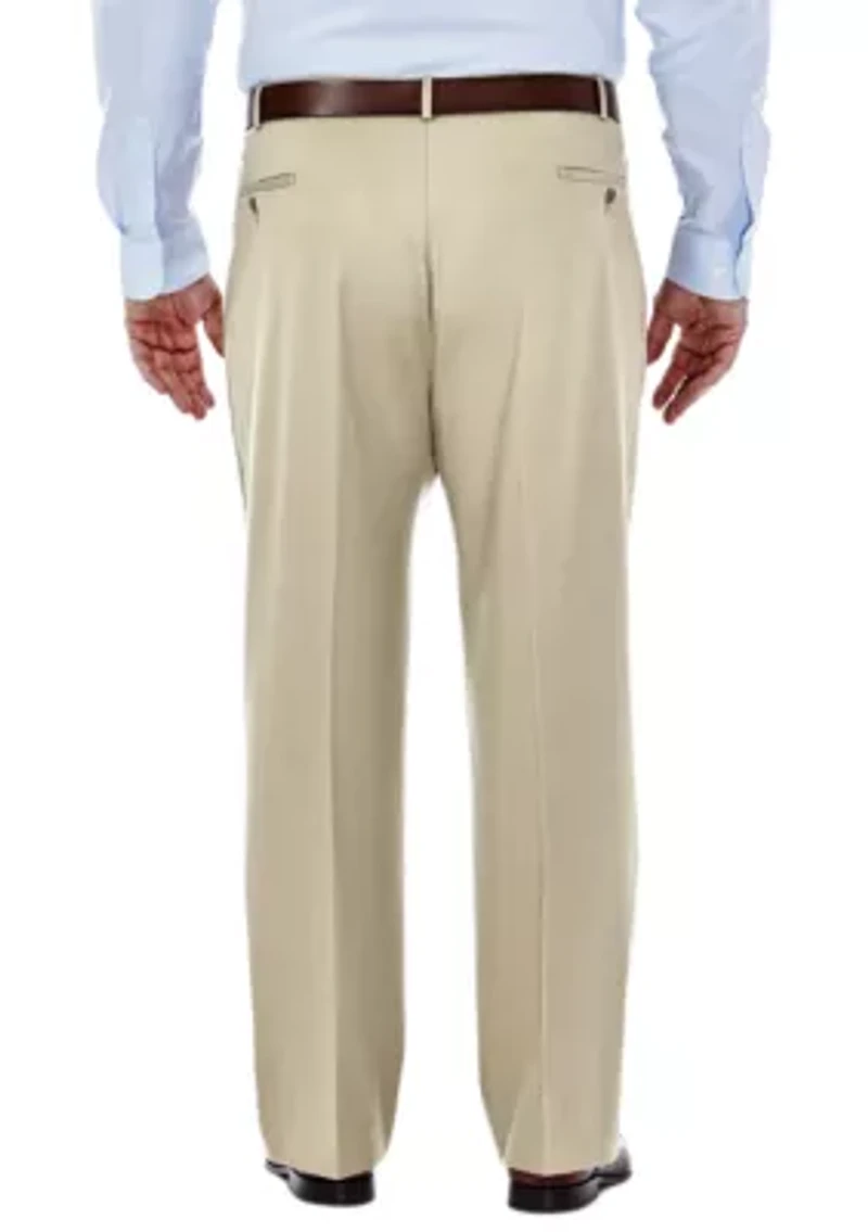 Big & Tall Premium No Iron Classic Fit Pleat Front Khaki Pants