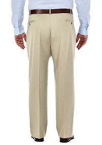 Big & Tall Premium No Iron Classic Fit Pleat Front Khaki Pants
