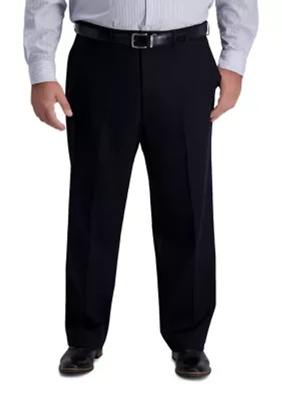 Big & Tall Iron Free Premium Khaki Classic Fit Flat Front Pants