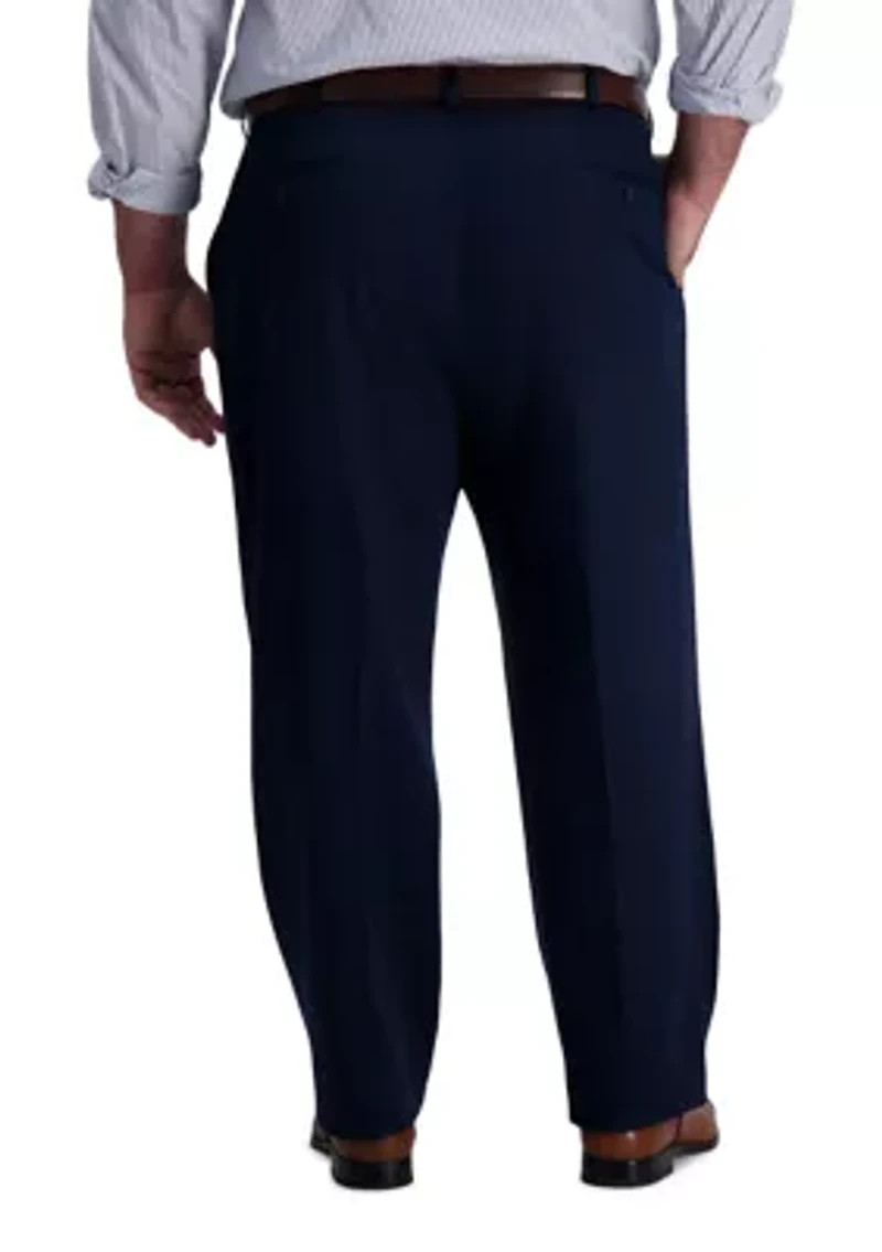 Big & Tall Iron Free Premium Khaki Classic Fit Flat Front Pants