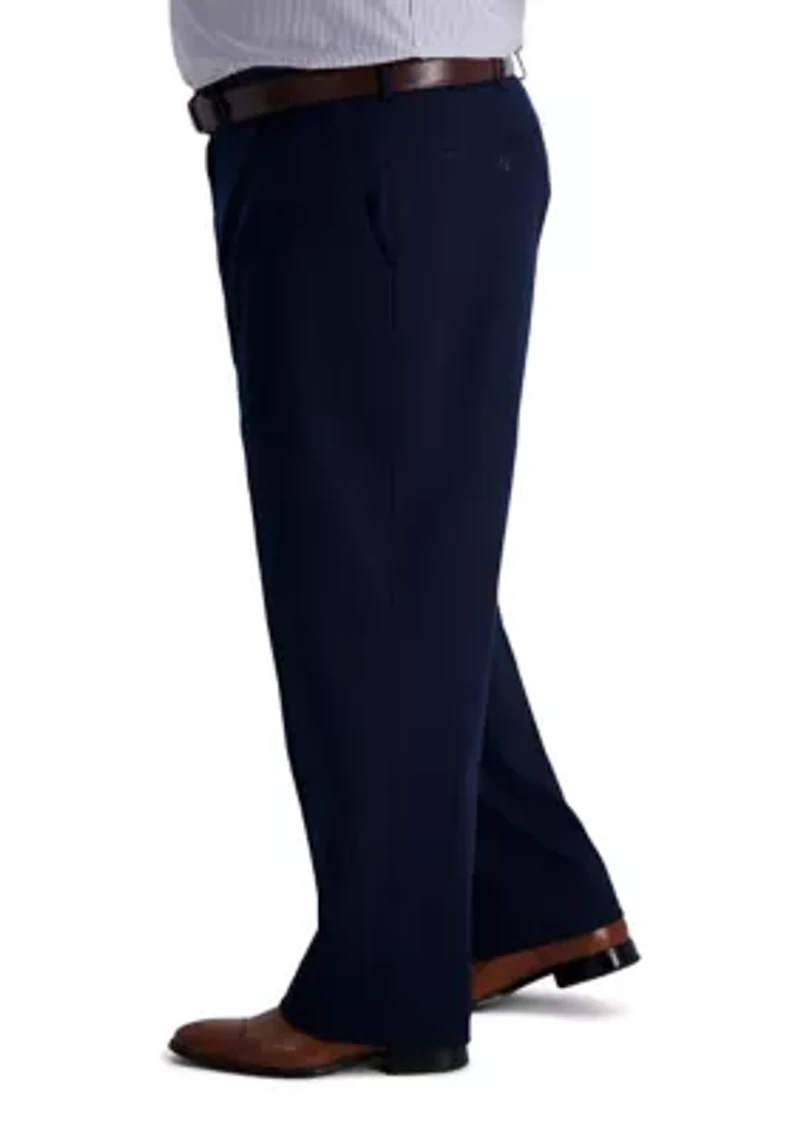 Big & Tall Iron Free Premium Khaki Classic Fit Flat Front Pants