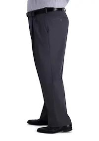 Big & Tall Iron Free Premium Khaki Classic-Fit Pleat Front Hidden Comfort Waistband Casual Pants