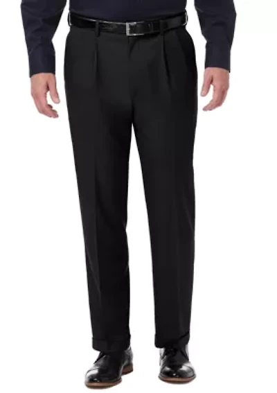 Premium Comfort 4 Way Stretch Classic Fit Pleat Dress Pants