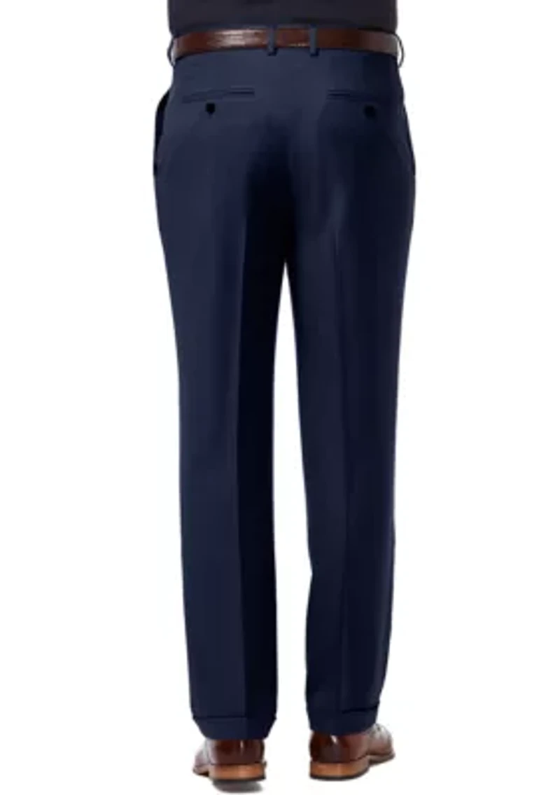 Premium Comfort 4 Way Stretch Classic Fit Pleat Dress Pants