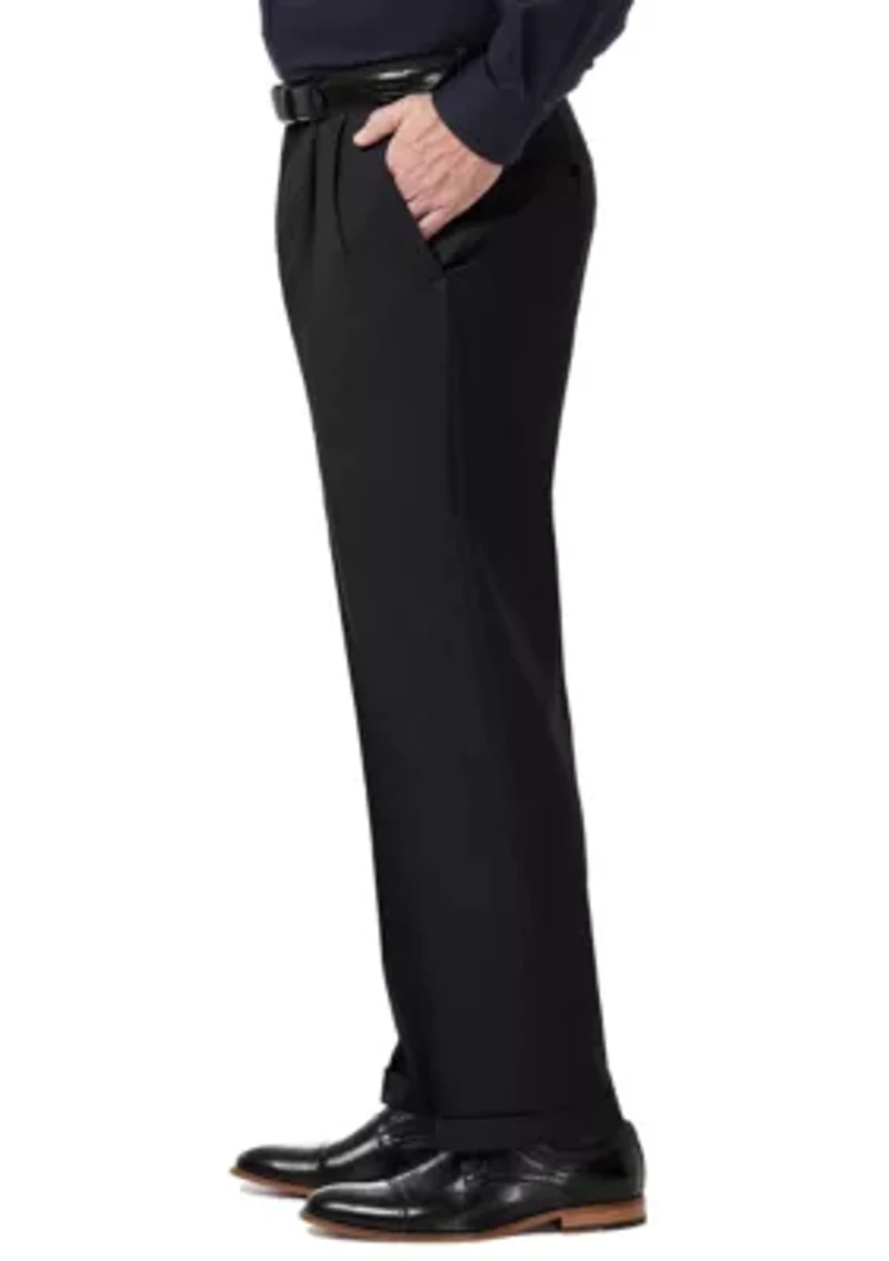 Premium Comfort 4 Way Stretch Classic Fit Pleat Dress Pants