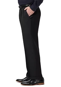 Premium Comfort 4 Way Stretch Classic Fit Pleat Dress Pants