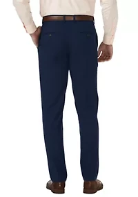 4 Way Stretch Slim Fit Super Flex Waistband Flat Front Dress Pants