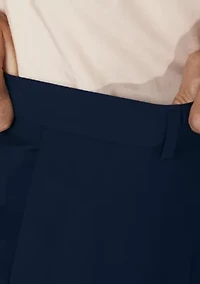 4 Way Stretch Slim Fit Super Flex Waistband Flat Front Dress Pants