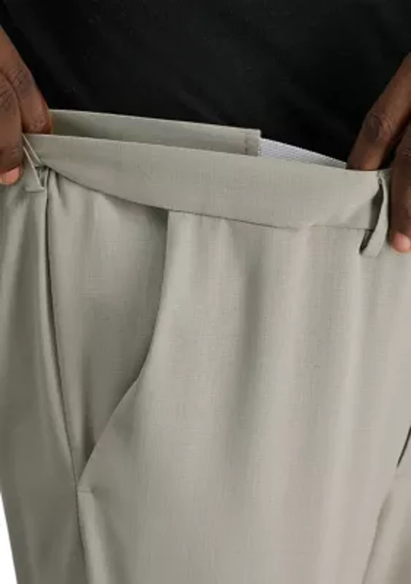 Premium Comfort Dress Pants - Tonal Grid Classic Fit