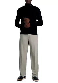 Premium Comfort Dress Pants - Tonal Grid Classic Fit