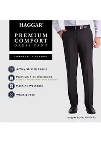 Men's Premium Comfort Straight Fit Flat Front Dress Pant