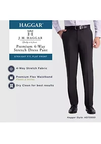 J.M. Haggar Premium 4-Way Stretch Straight Fit Dress Pant