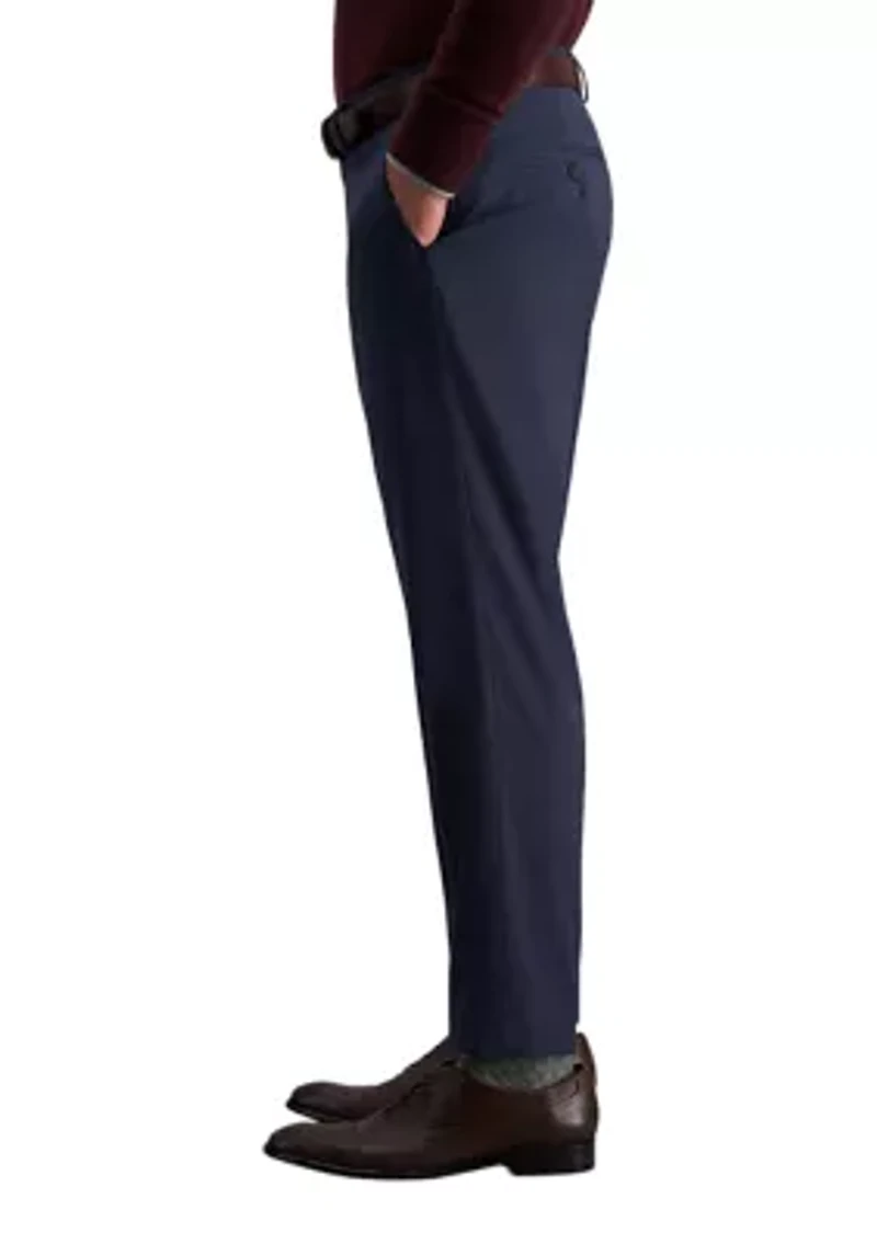 Straight Fit Flat Front Dress Pants