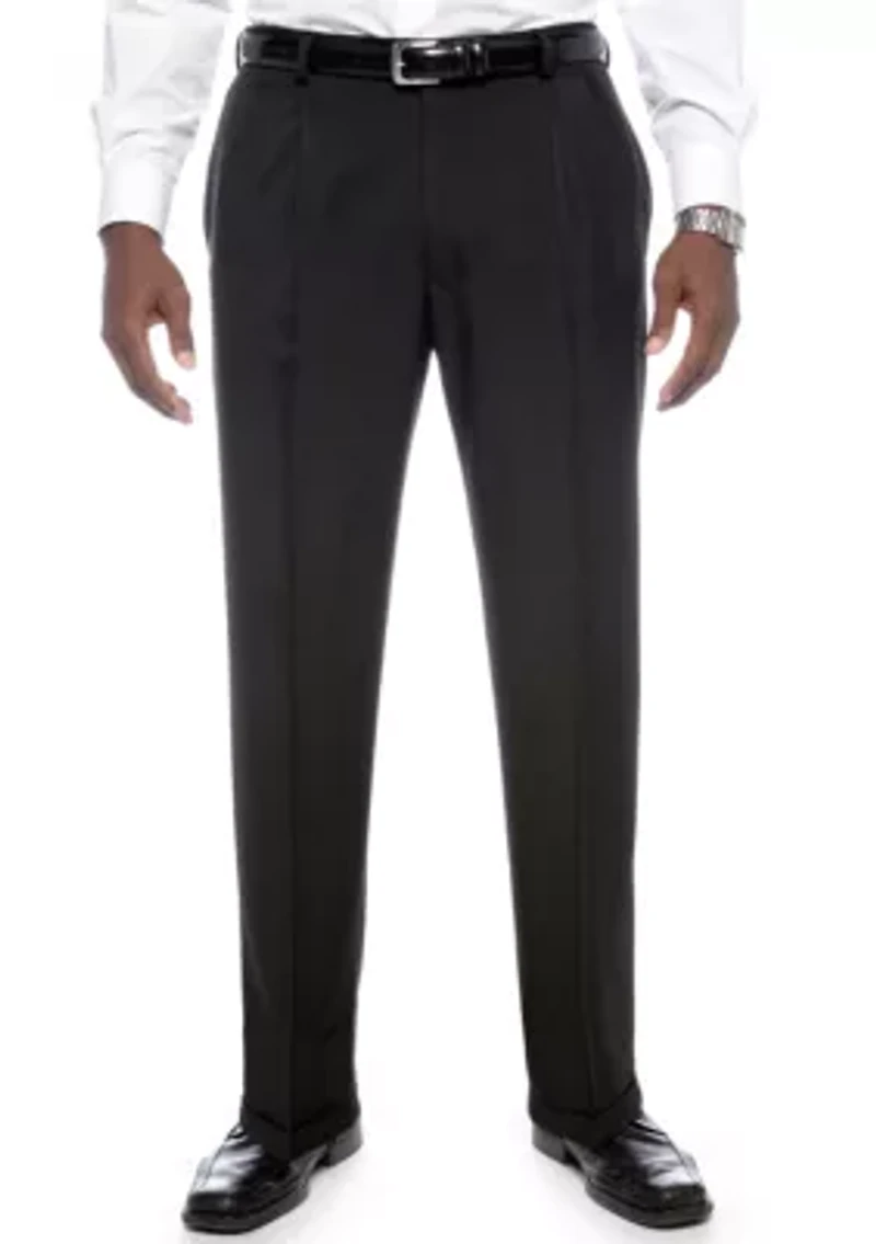Big & Tall eCLo™ Stria Classic-Fit Pleated Dress Pants